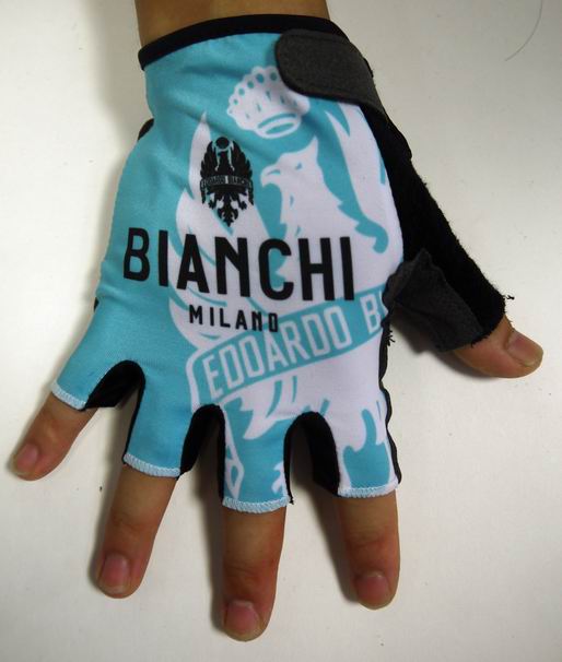2015 Bianchi Guante de bicicletas negro y blanco
